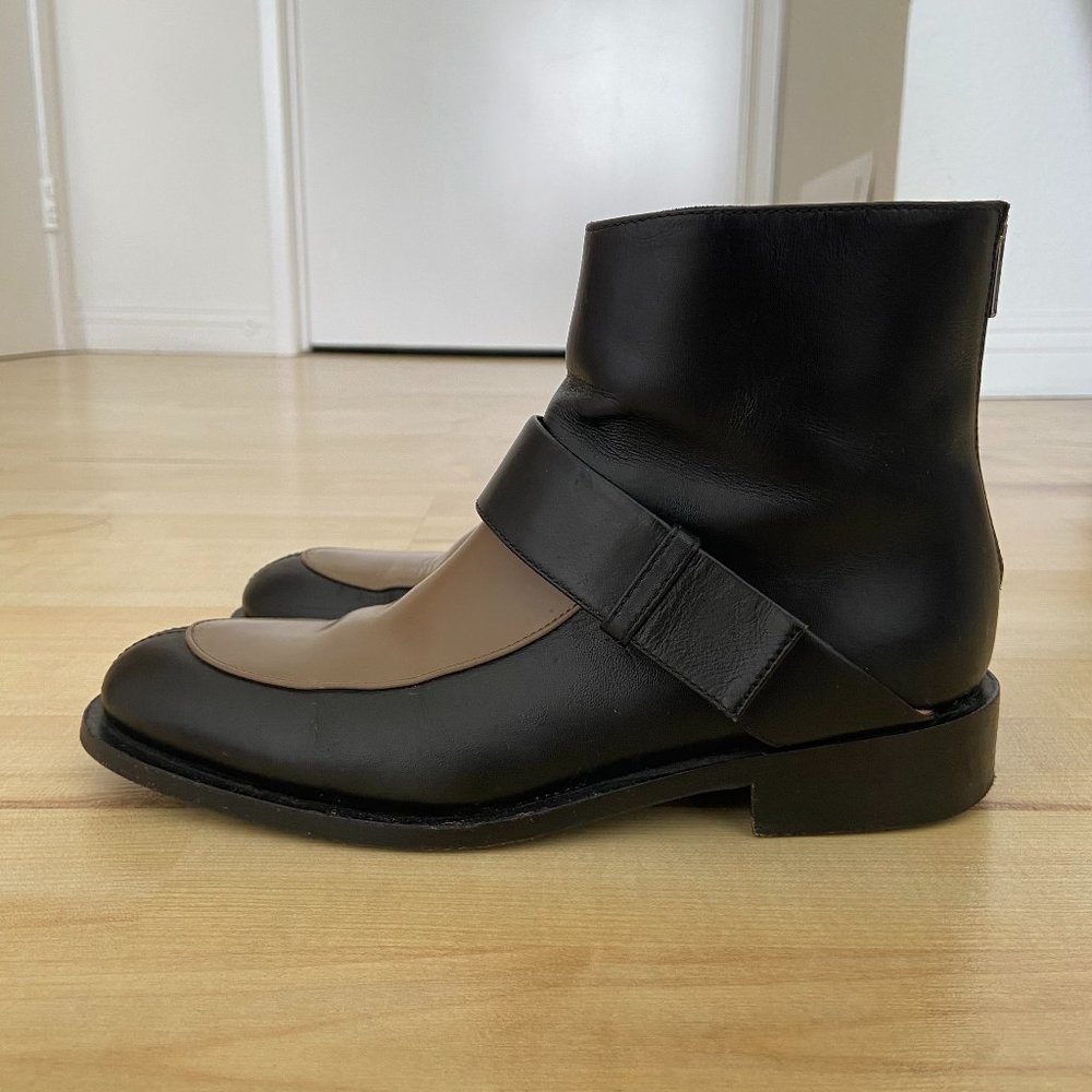 Marni Two-tone Leather Ankle Boots